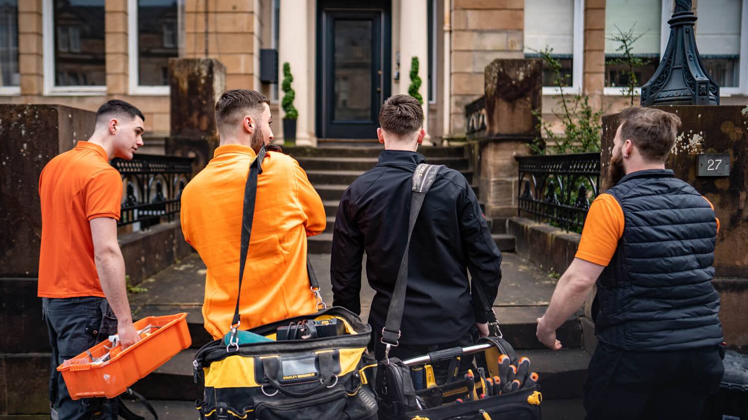 group of electricians