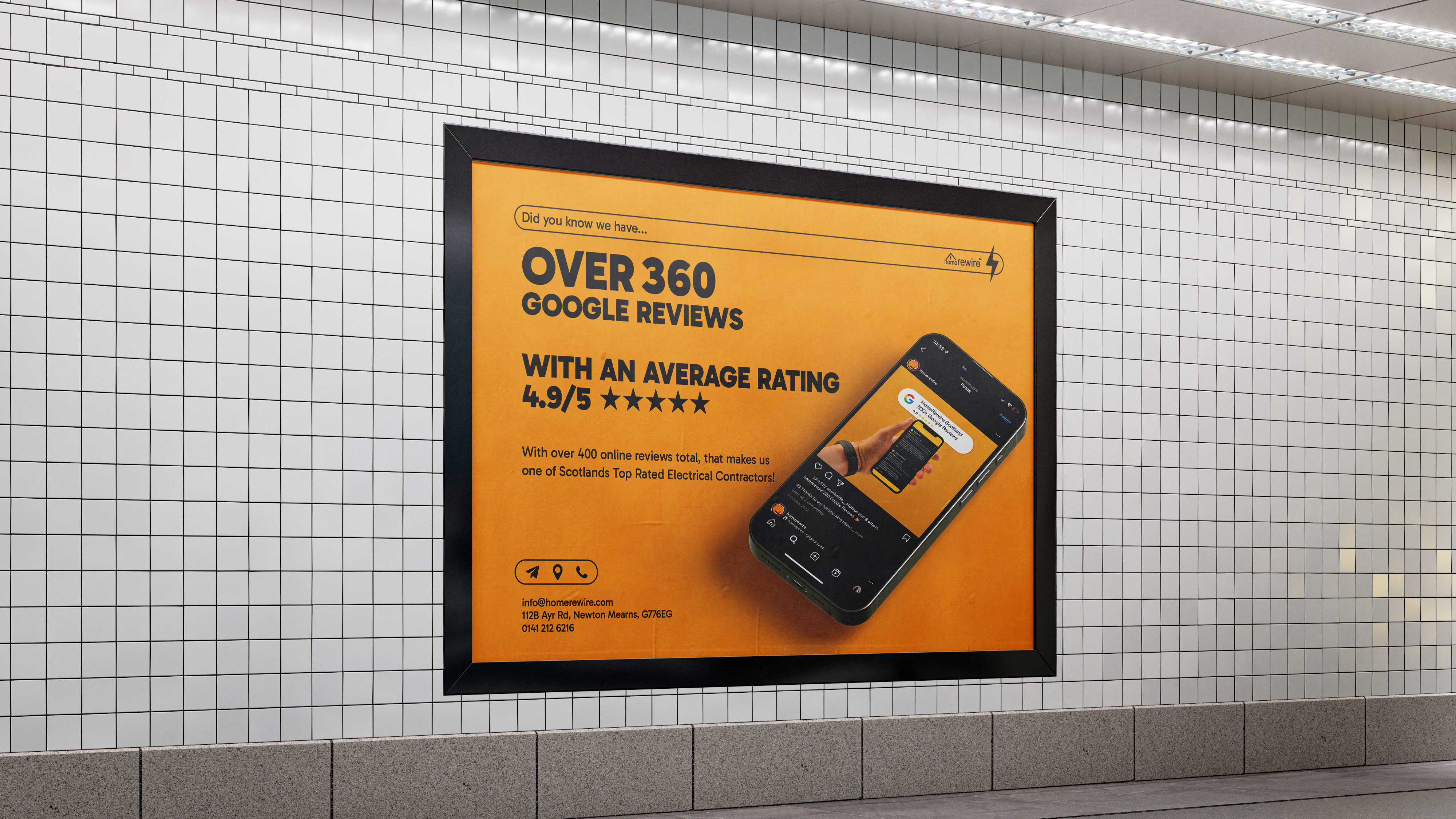 HomeRewire subway billboard