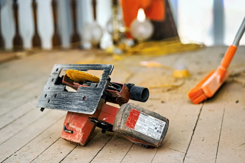 Circle saw used for house rewiring