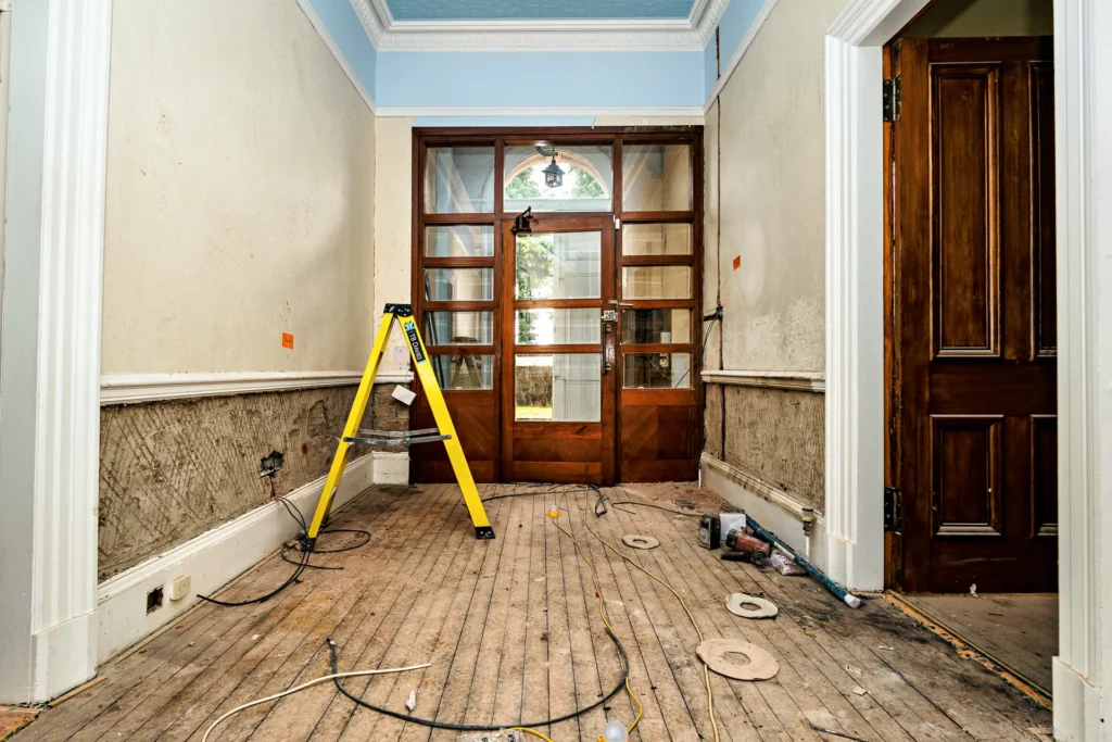 house rewire in the making