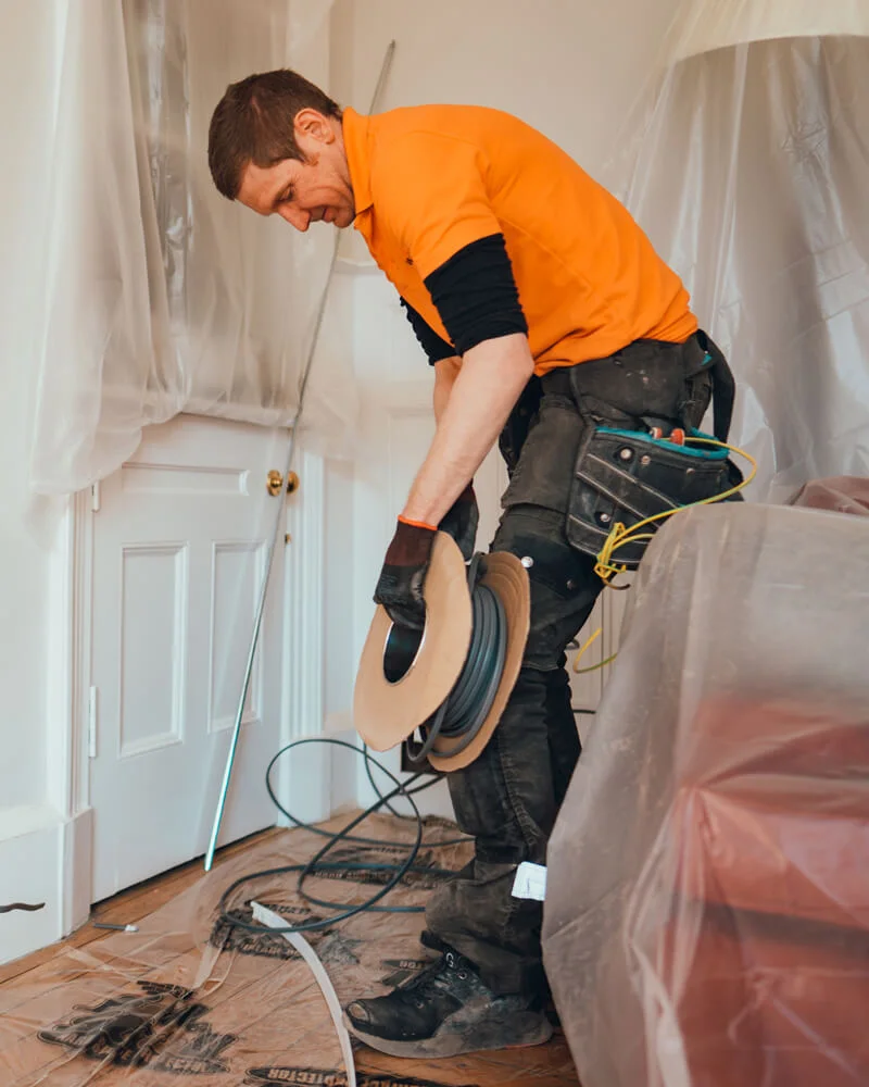 rewire electrian preparing new wiring