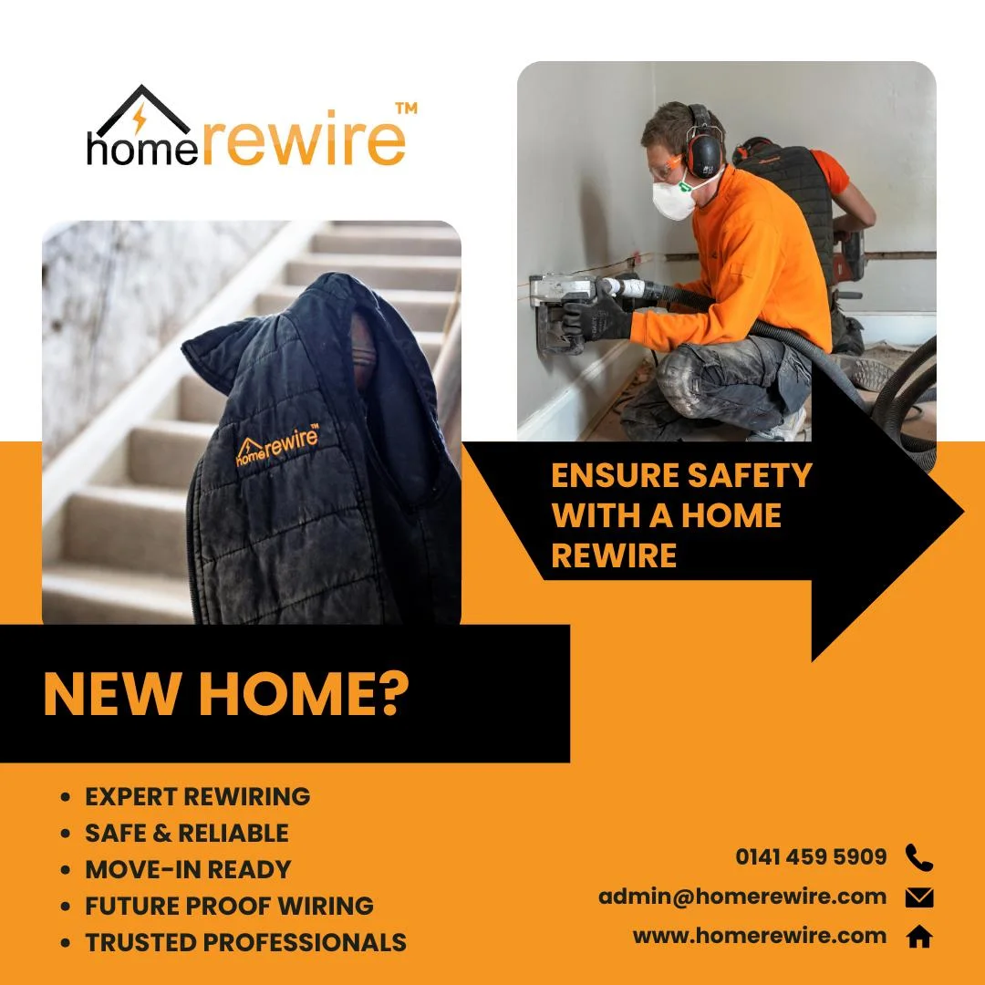 West Lothian family home part-way through a rewire