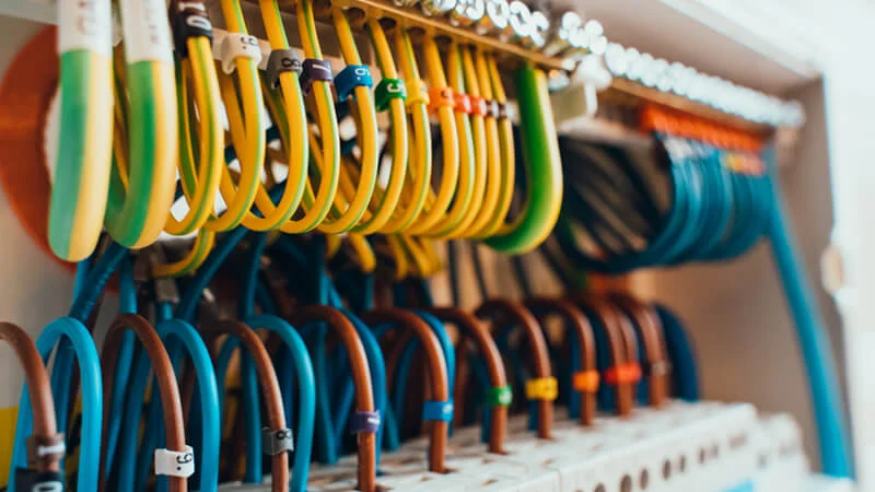 Electrician checking a consumer unit for RCD protection